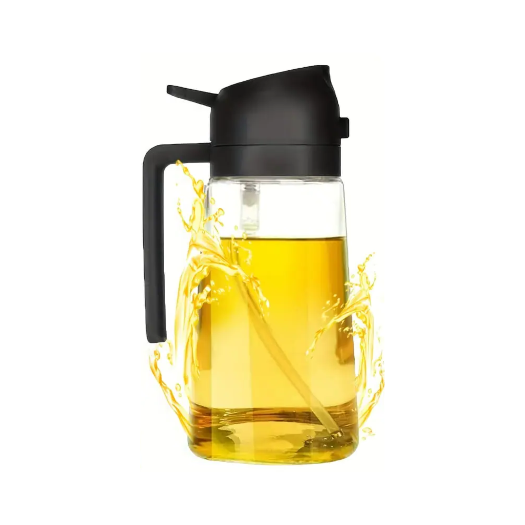 Spray / Verseur d'huile (noir) pour cuisson plus saine (airfryer, salades, four, etc...)