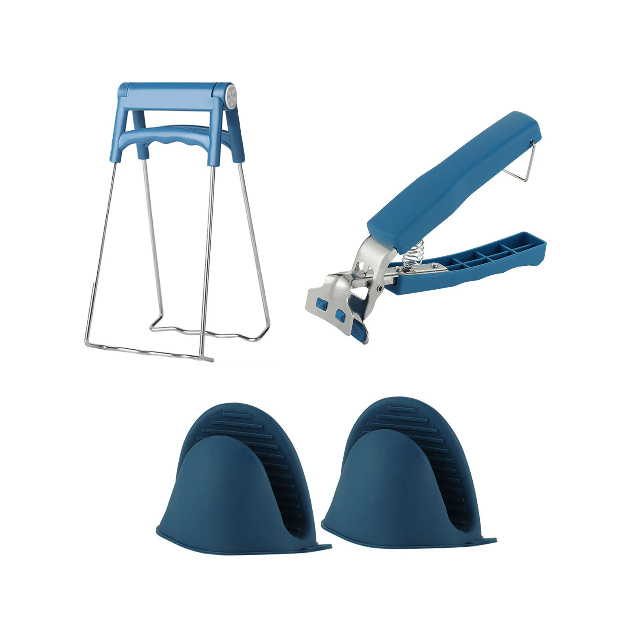 Pince / Gants silicone / Porte-plats - pour tous les Airfryer - bleu ou rose (Accessoires vendus séparément)