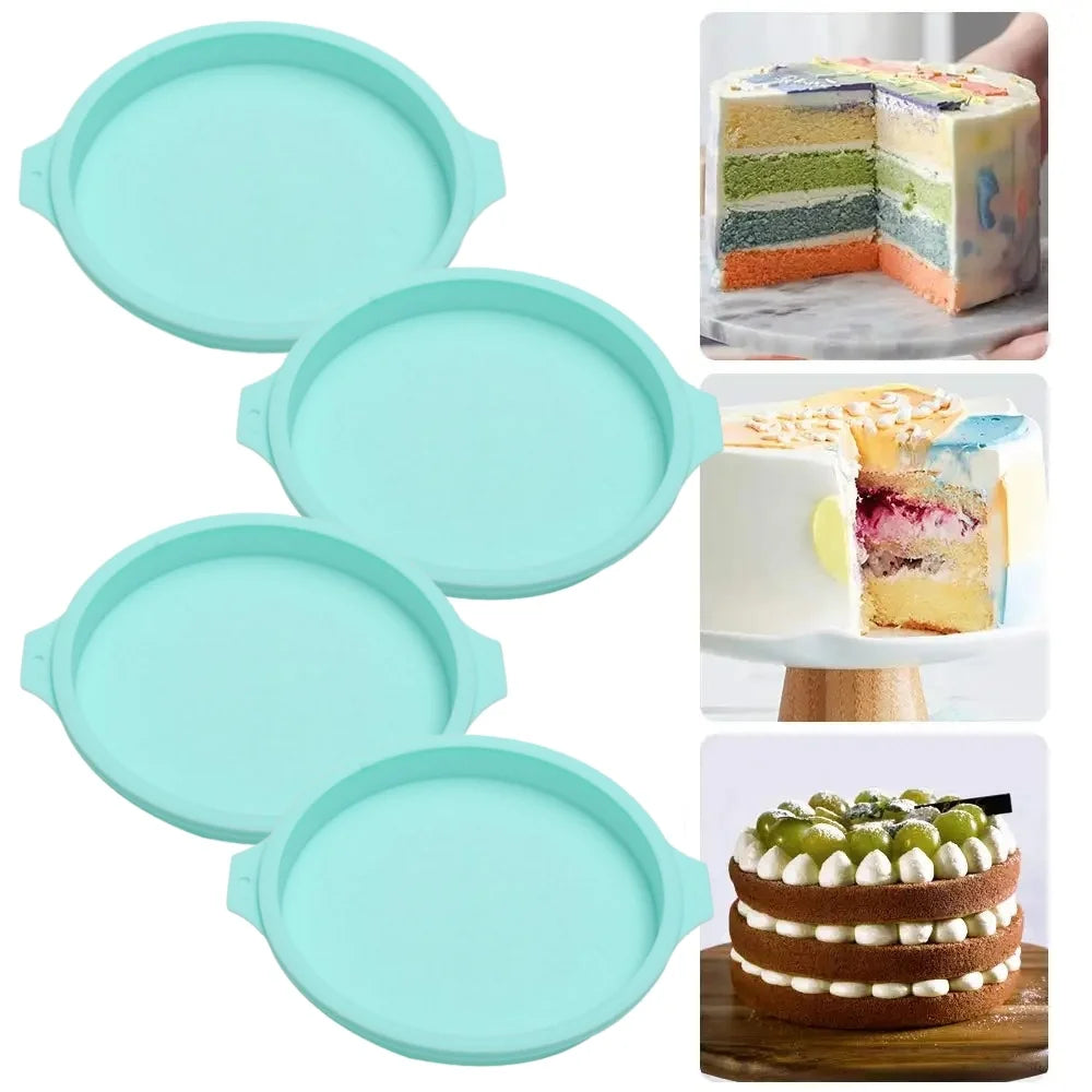 4 petits moules ronds en silicones pour AirFryer (10.5cm de diamètre)