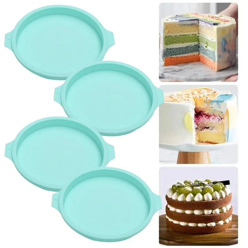 4 petits moules ronds en silicones pour AirFryer (10.5cm de diamètre)