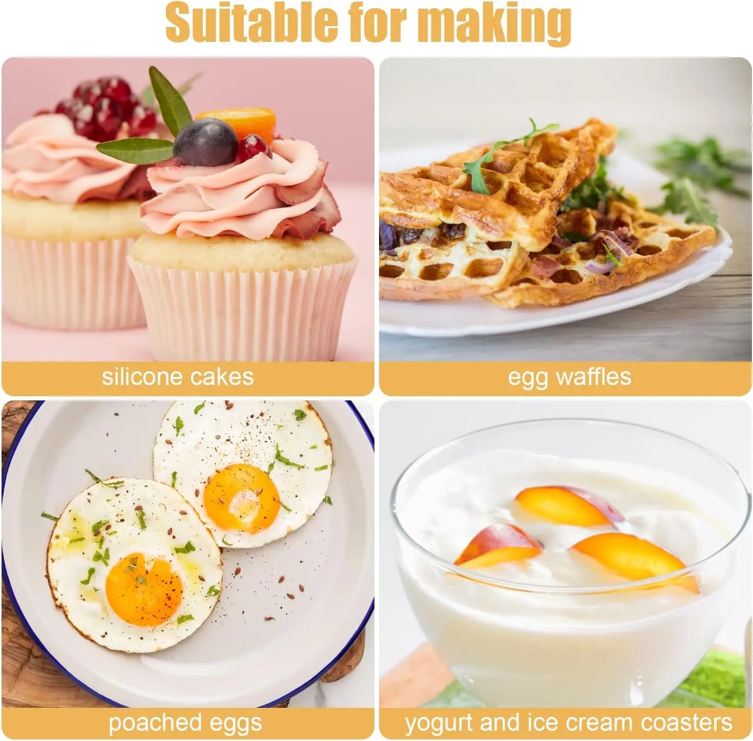 6 petits moules silicone pour tous les Airfryer