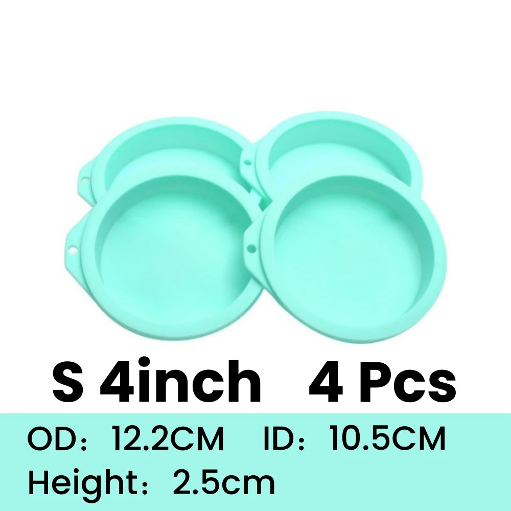 4 petits moules ronds en silicones pour AirFryer (10.5cm de diamètre)