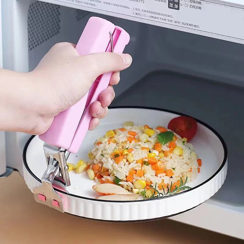 Pince / Gants silicone / Porte-plats - pour tous les Airfryer - bleu ou rose (Accessoires vendus séparément)