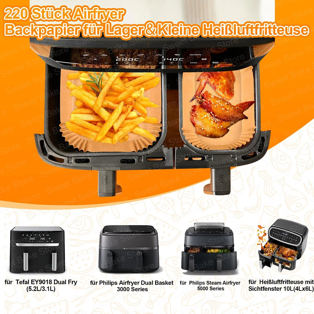 2x100 Papiers cuissons pour Philips - serie 3000 9L