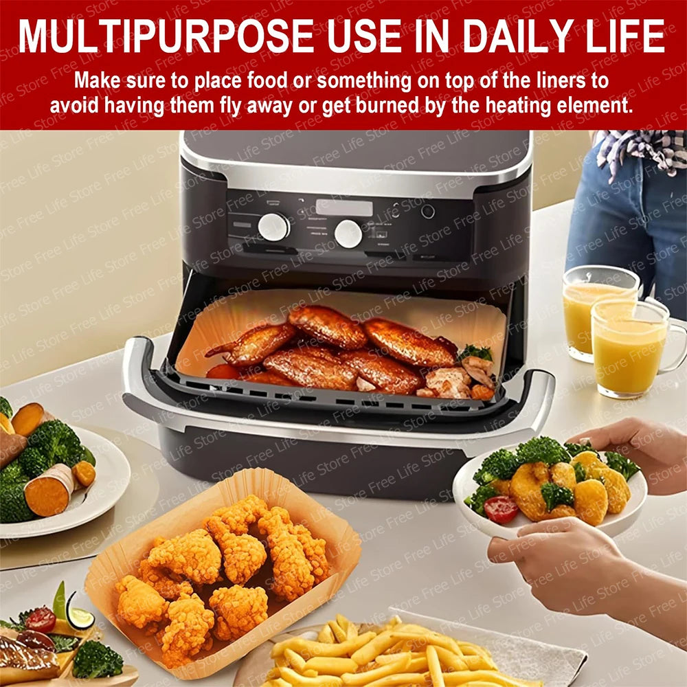 100 Papiers cuissons pour COSORI - Twinfry 10L pour Grand et petits bac