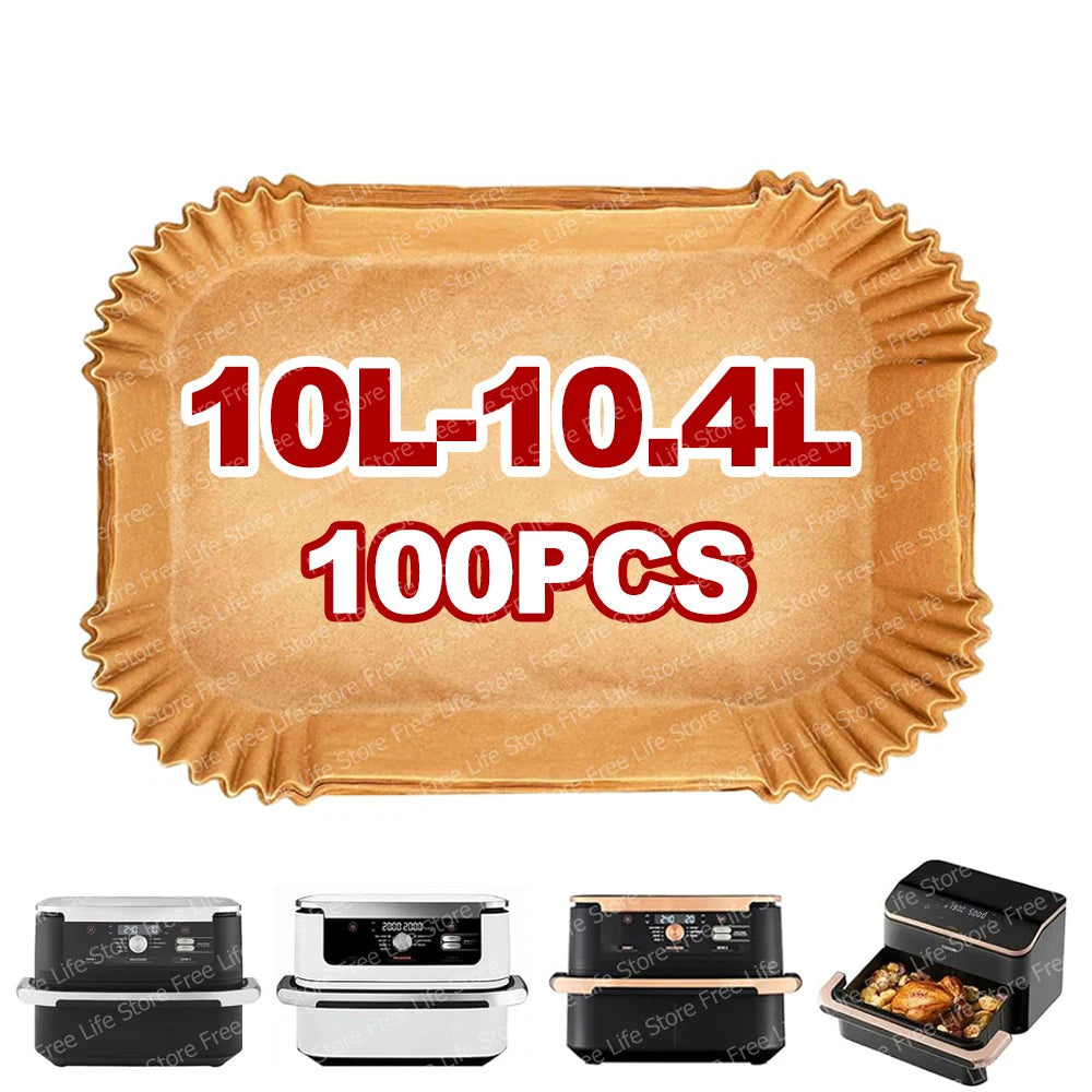 100 Papiers cuissons pour COSORI - Twinfry 10L pour Grand et petits bac