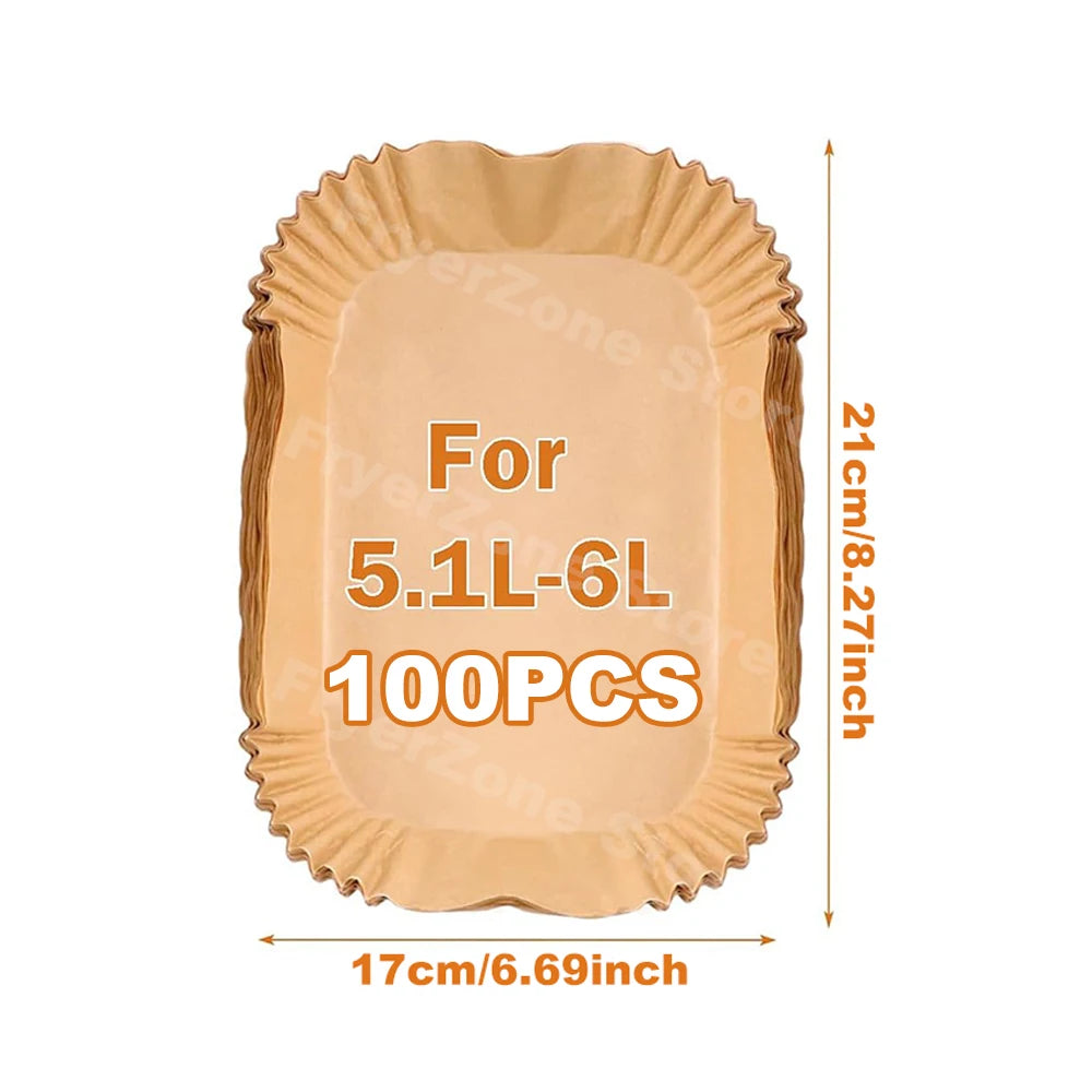 100 papiers cuissons pour MOULINEX - Easy Fry and Grill Dual XXL 8,3L