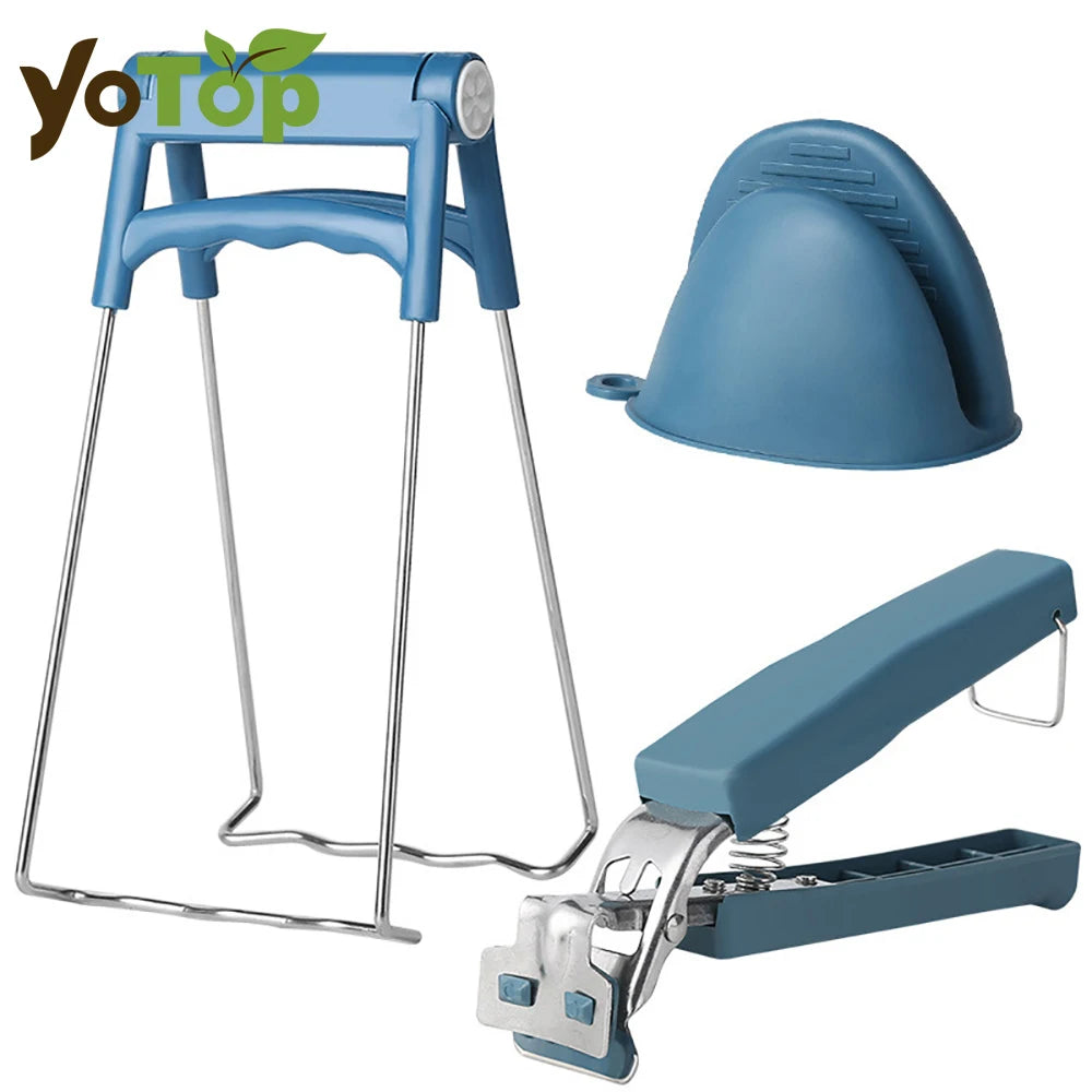 Pince / Gants silicone / Porte-plats - pour tous les Airfryer - bleu ou rose (Accessoires vendus séparément)