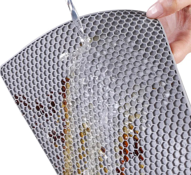 Tapis Silicone Résistant Chaleur Antidérapant pour bac AirFryer (18x18cm)