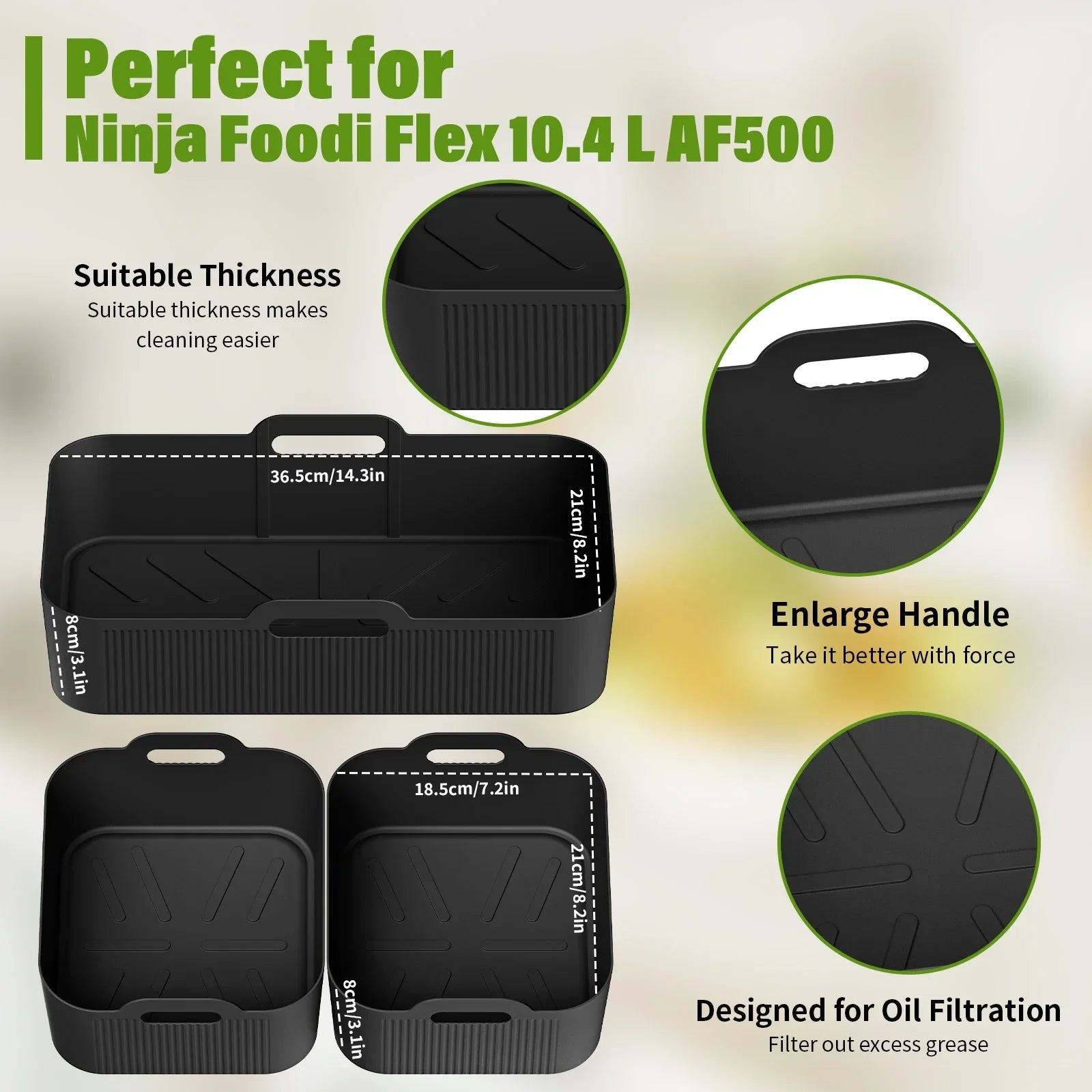 Bacs en silicone pour NINJA - Foodi flex 10.4L