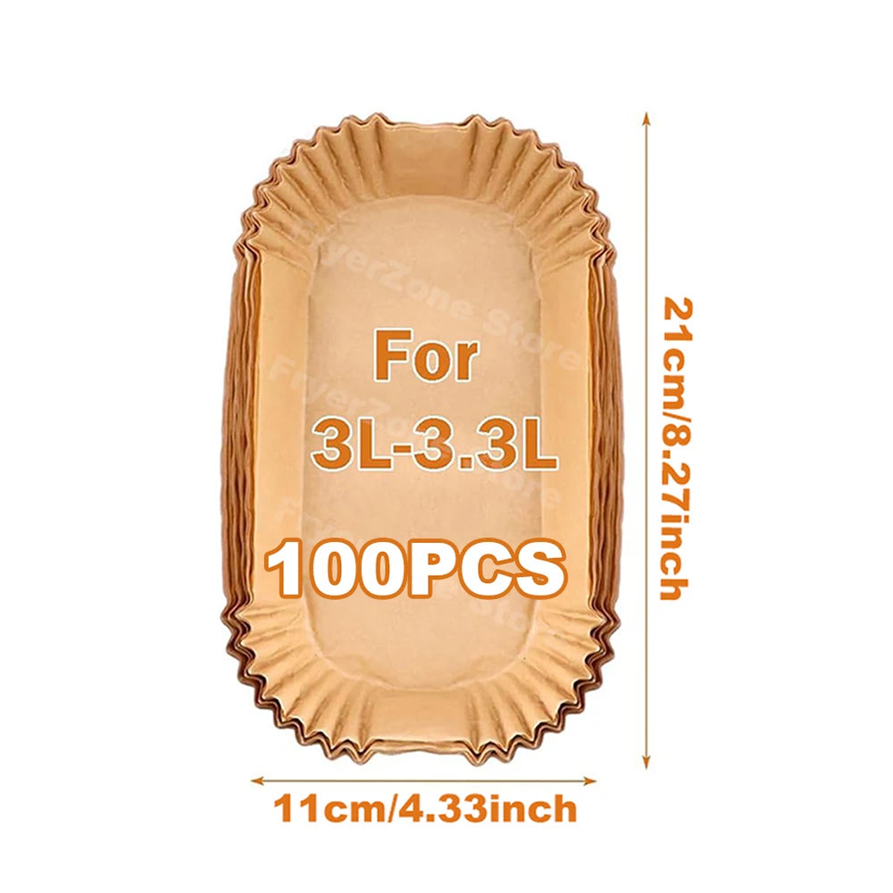 100 papiers cuissons pour MOULINEX - Easy Fry and Grill Dual XXL 8,3L