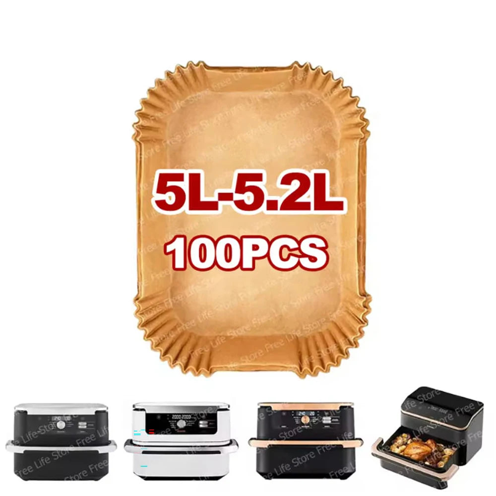 100 Papiers cuissons pour COSORI - Twinfry 10L pour Grand et petits bac