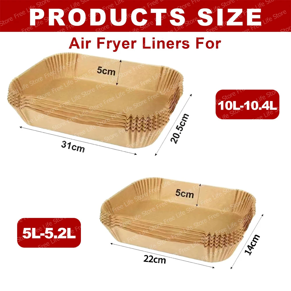 100 Papiers cuissons pour COSORI - Twinfry 10L pour Grand et petits bac