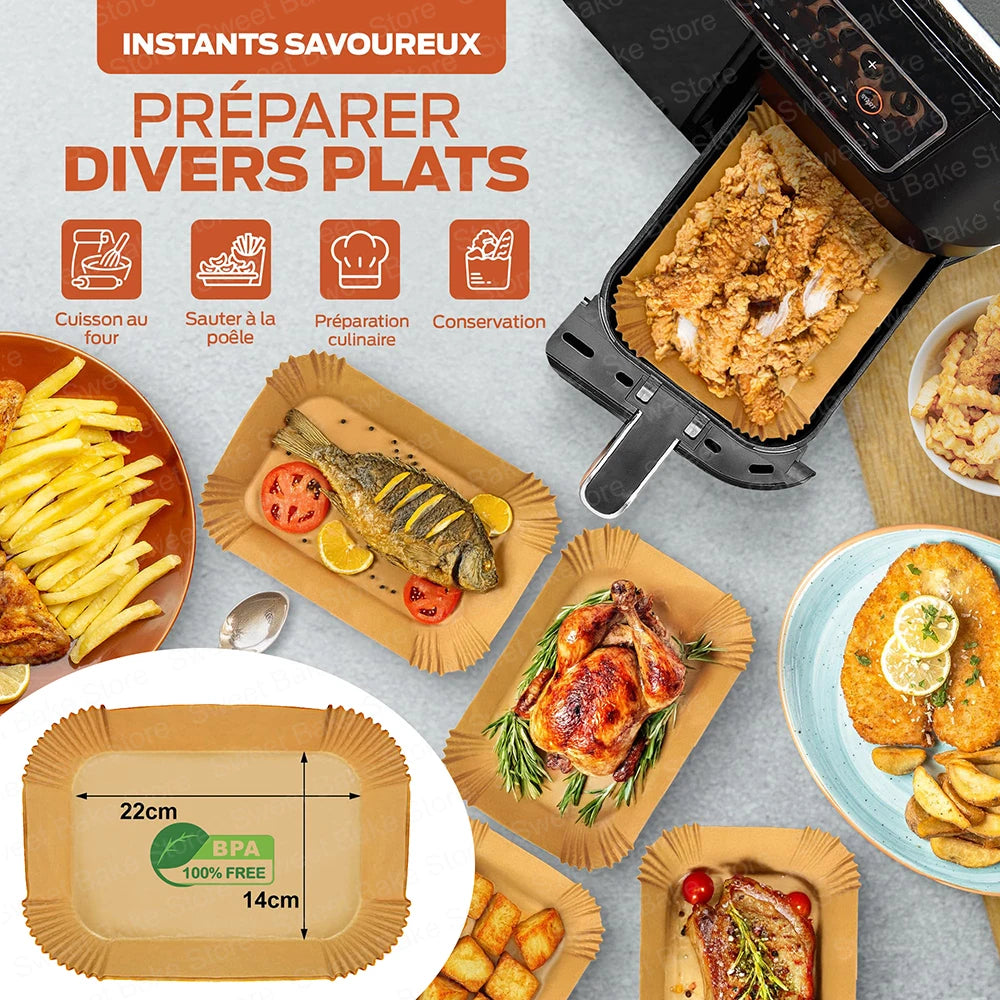 100 papiers cuissons pour KENWOOD - HFM20 8L