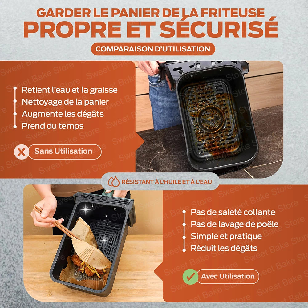 100 papiers cuissons pour KENWOOD - HFM20 8L