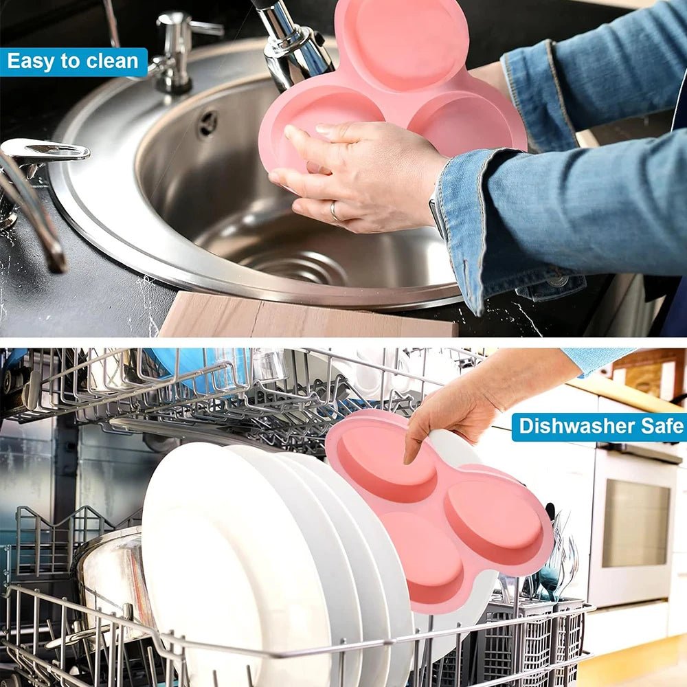 Moule à Œufs Silicone 3 Cavités pour Air Fryer