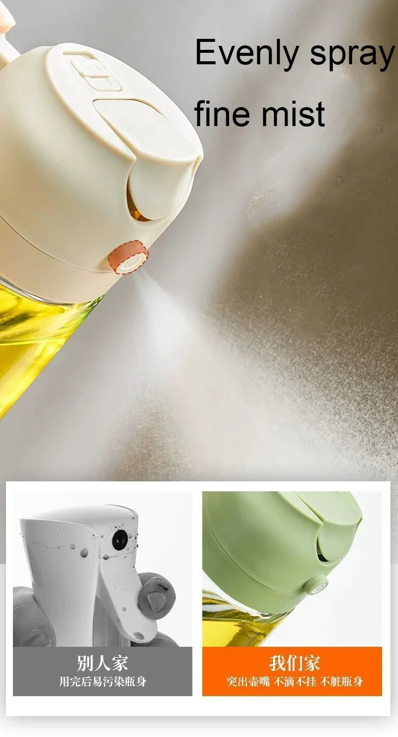 Spray / Verseur d'huile (noir) pour cuisson plus saine (airfryer, salades, four, etc...)