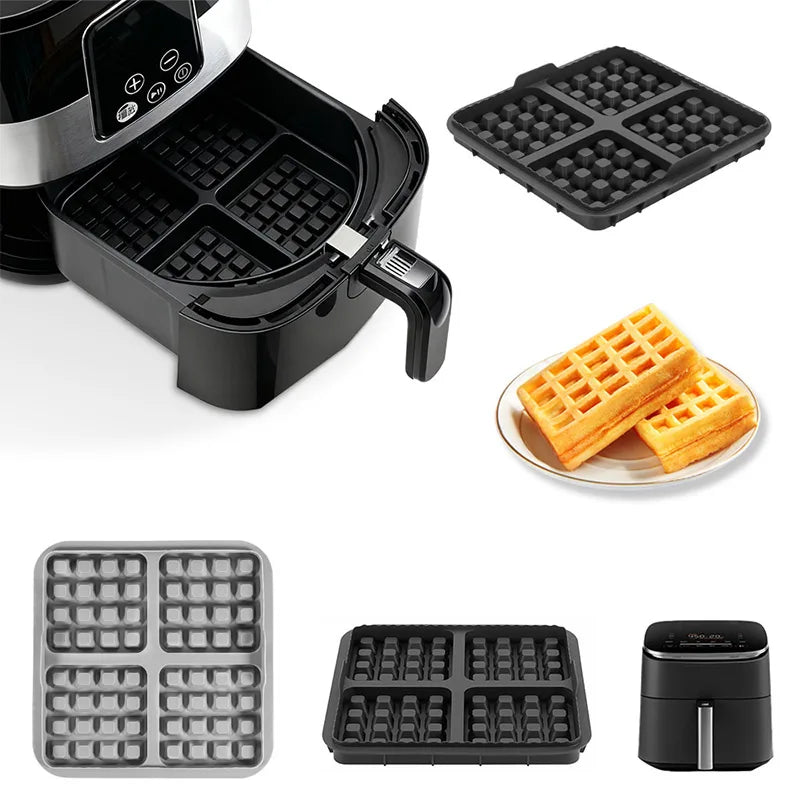 Moule à Gaufres Carré en Silicone pour AirFryer