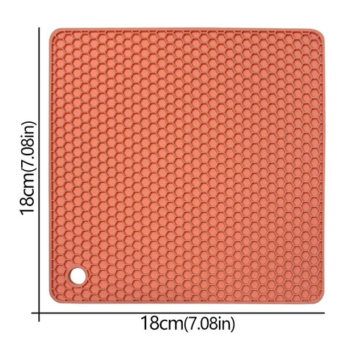 Tapis Silicone Résistant Chaleur Antidérapant pour bac AirFryer (18x18cm)