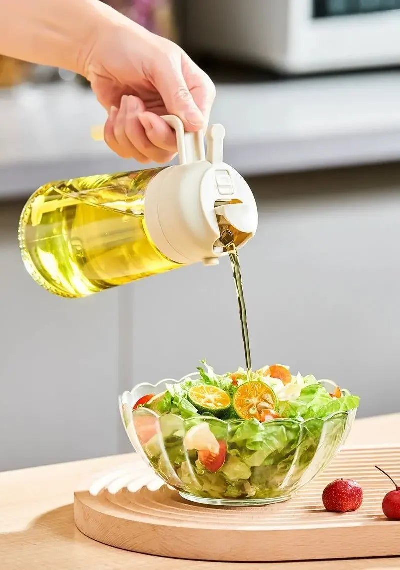 Spray / Verseur d'huile (noir) pour cuisson plus saine (airfryer, salades, four, etc...)