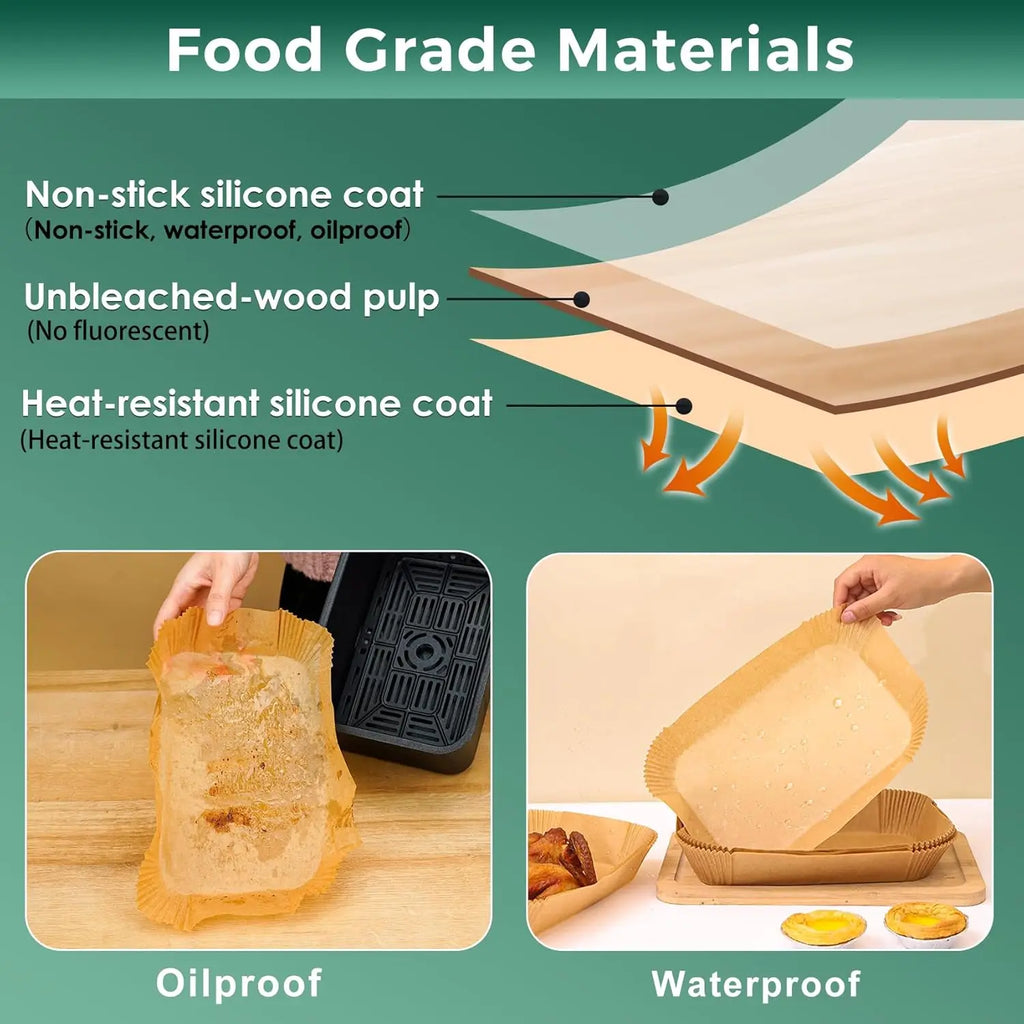 100 Papiers cuissons pour NINJA - Dual zone 7.6L